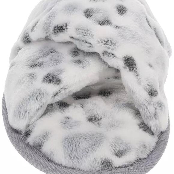 RACHEL Rachel Roy Women's Gift Set X-Band Plush Slipper and Cheetah Blanket Sz.M - Picture 4 of 9